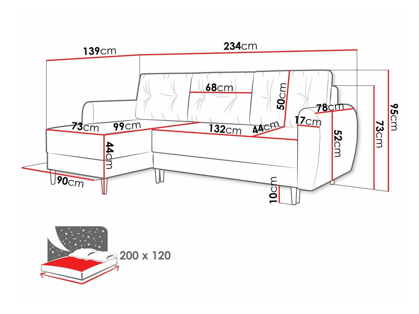 Canapé d'angle Memphis 109 (Itaka 11)