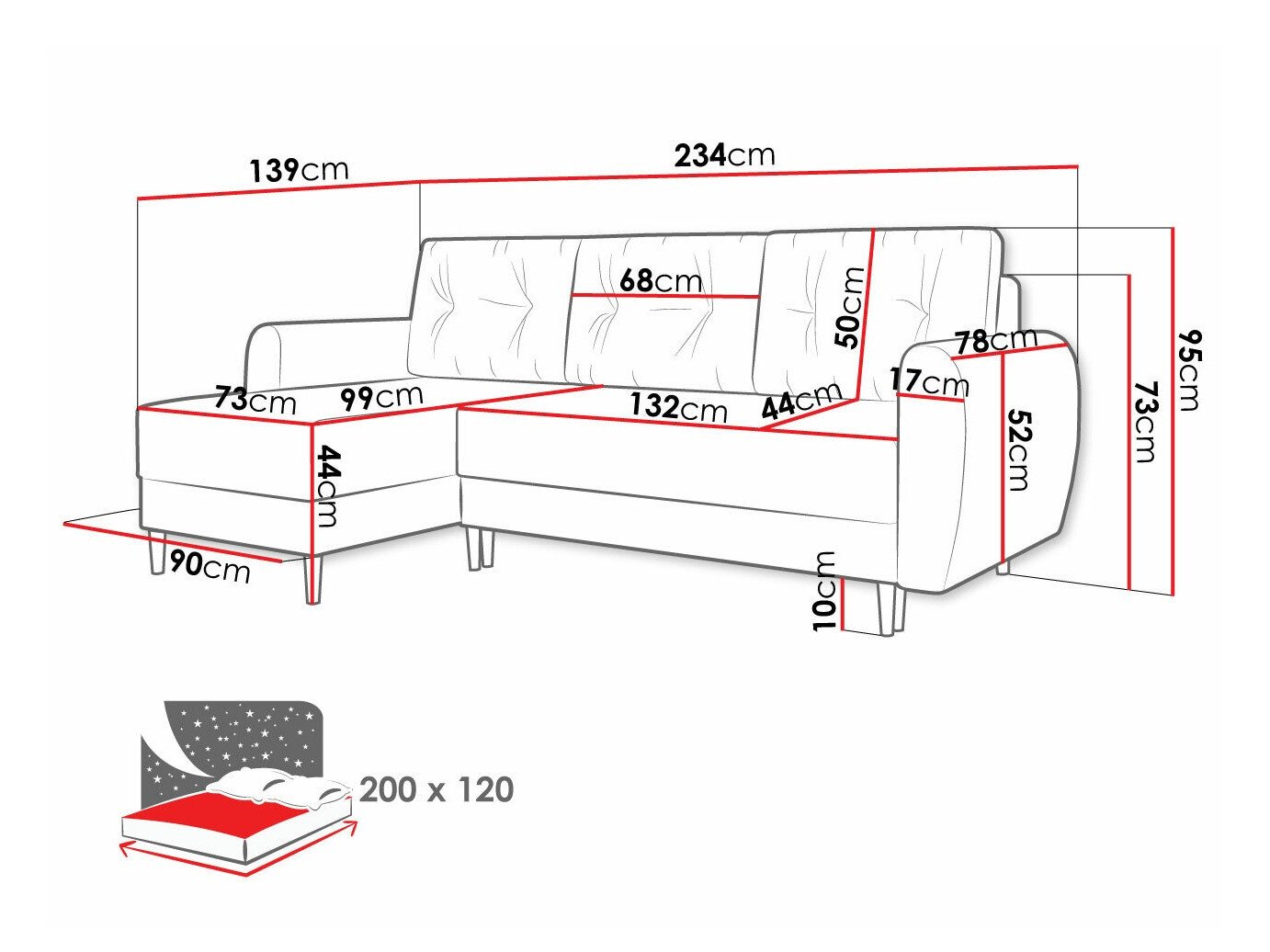 Canapé d'angle Memphis 109 (Itaka 14)