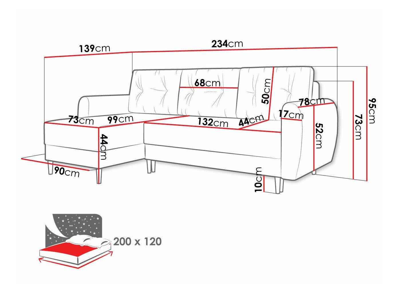 Canapé d'angle Memphis 109 (Itaka 15)