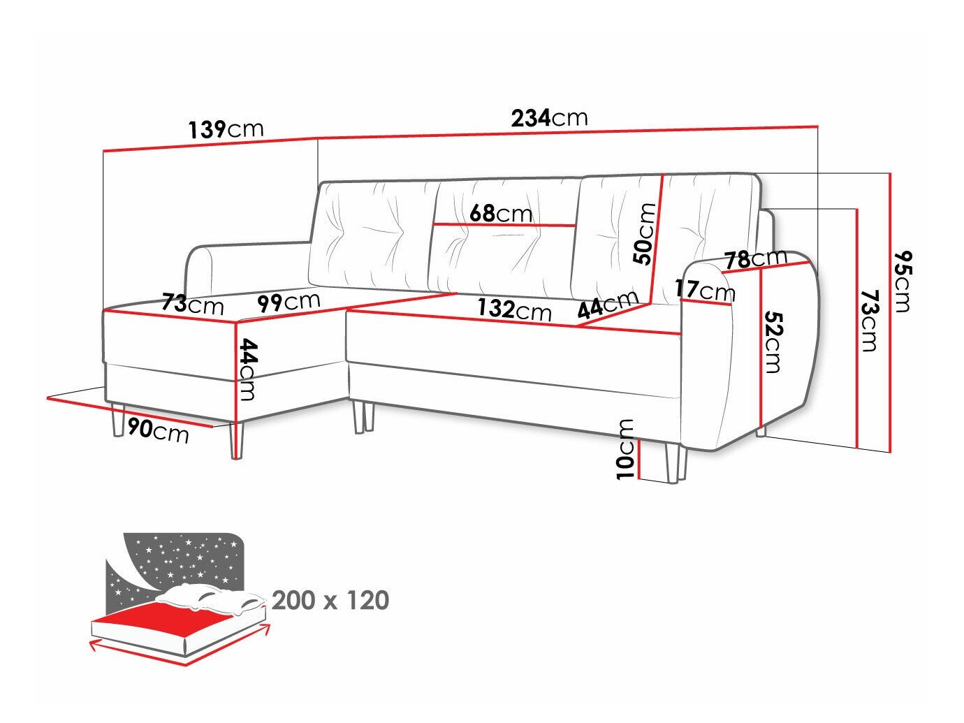 Canapé d'angle Memphis 109 (Itaka 33)