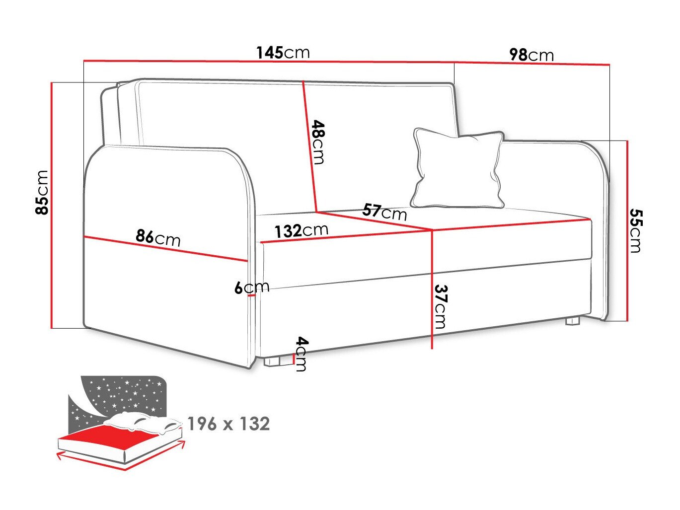 Canapé convertible Columbus 123 (Again 06)