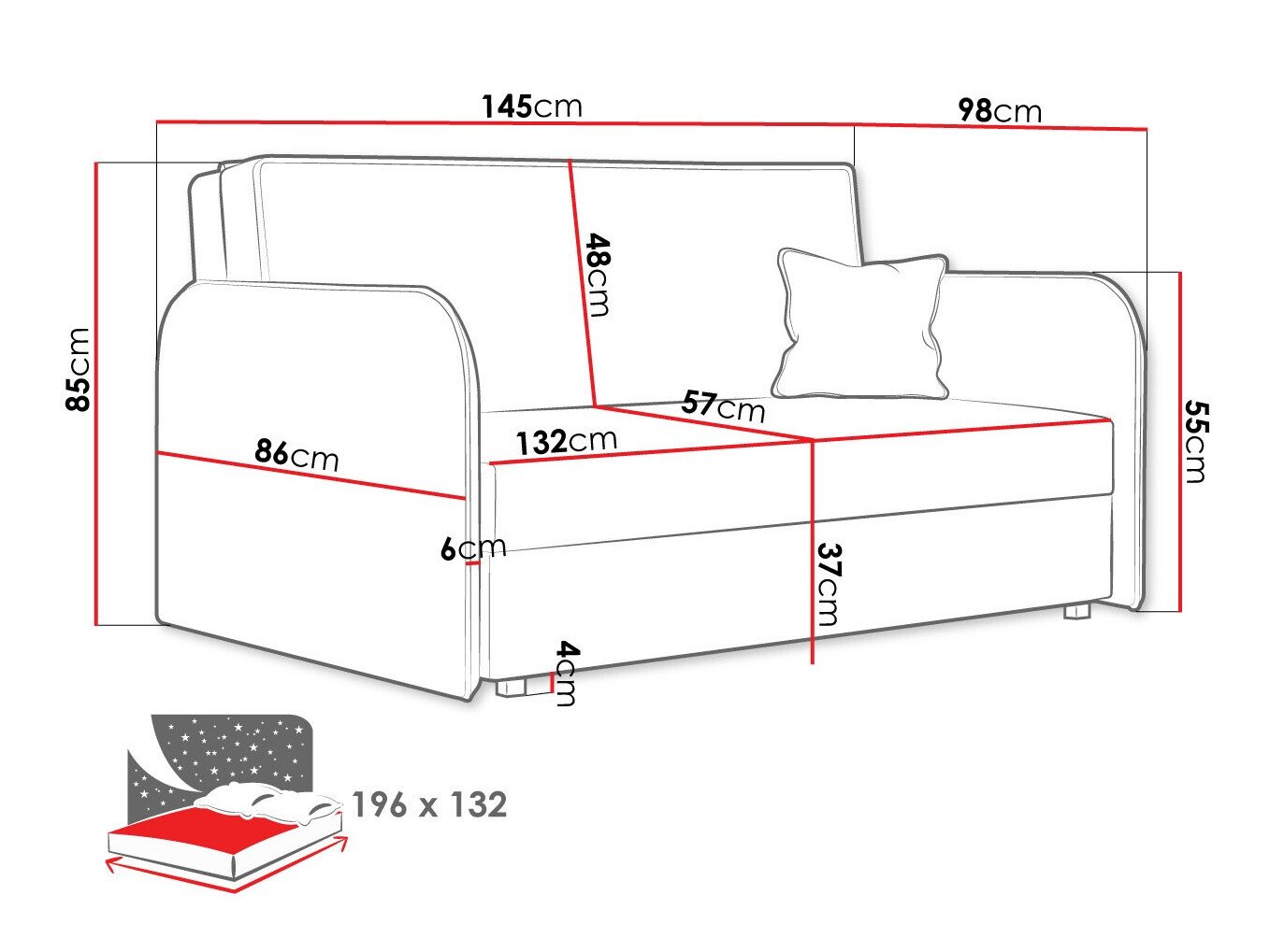 Canapé convertible Columbus 123 (Again 11)