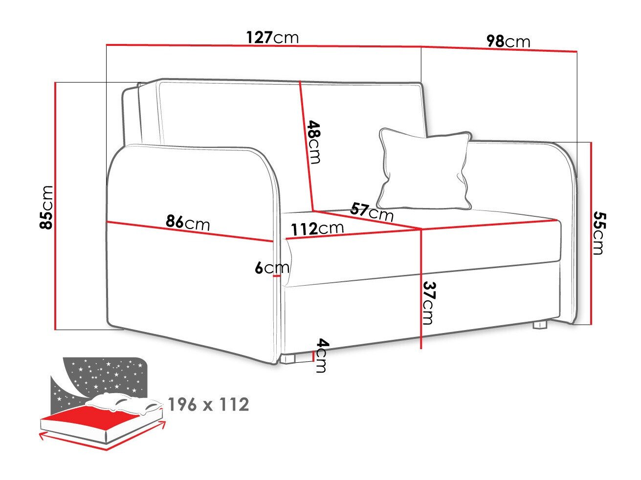 Canapé convertible Lirael II (Again 11)