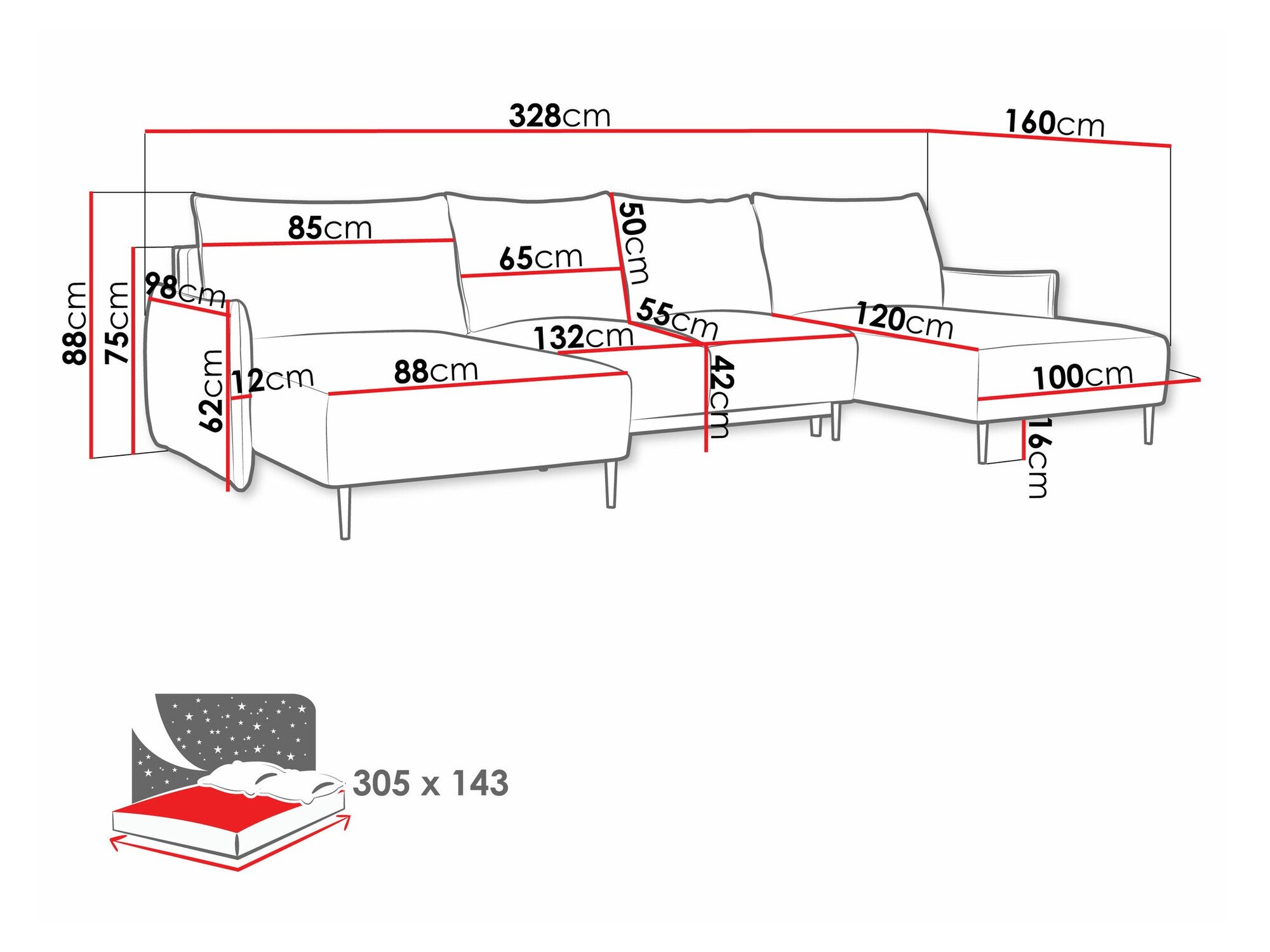 Canapé d'angle Columbus 223 (Velo 621)