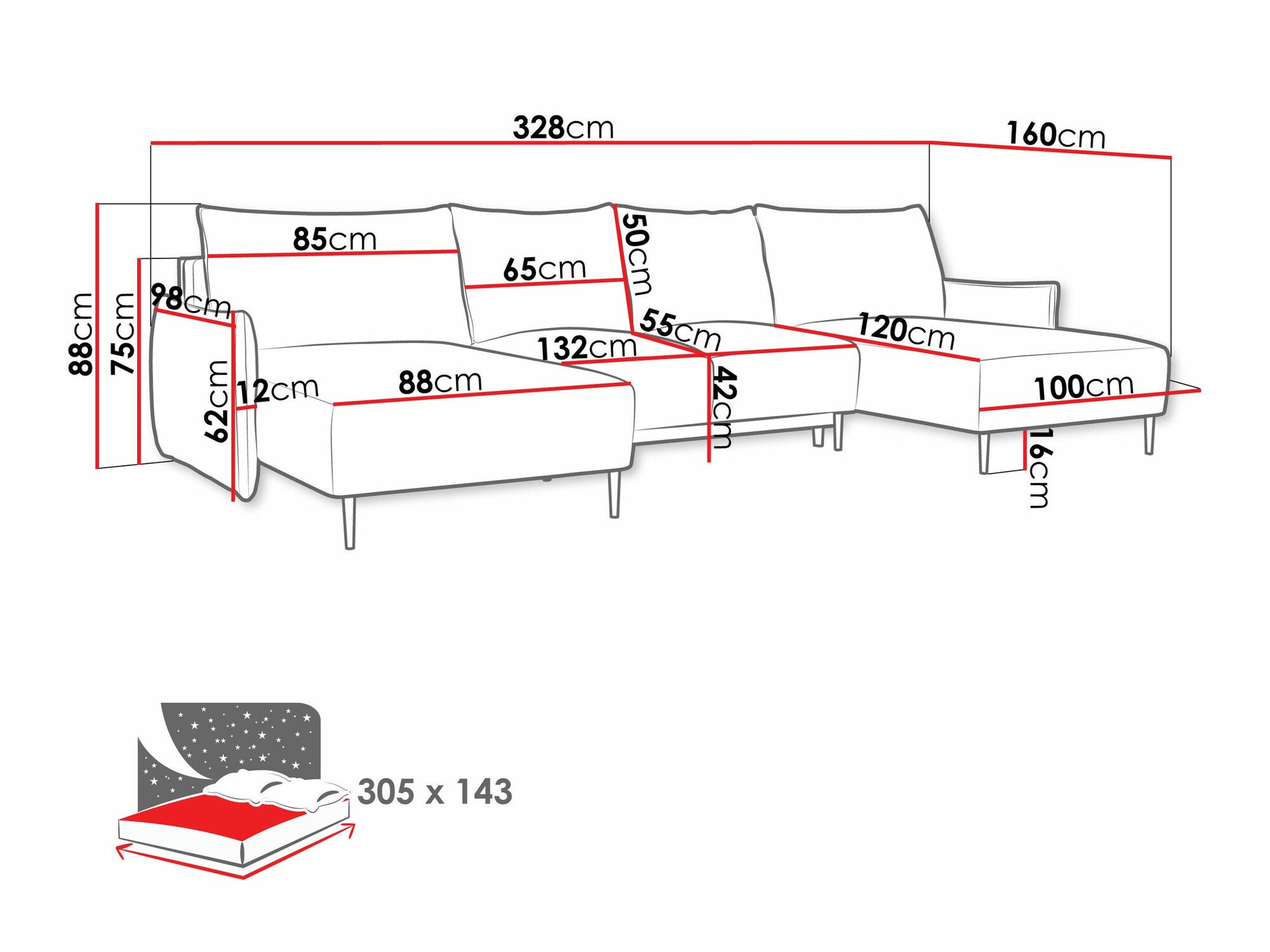 Canapé d'angle Columbus 223 (Velo 623)