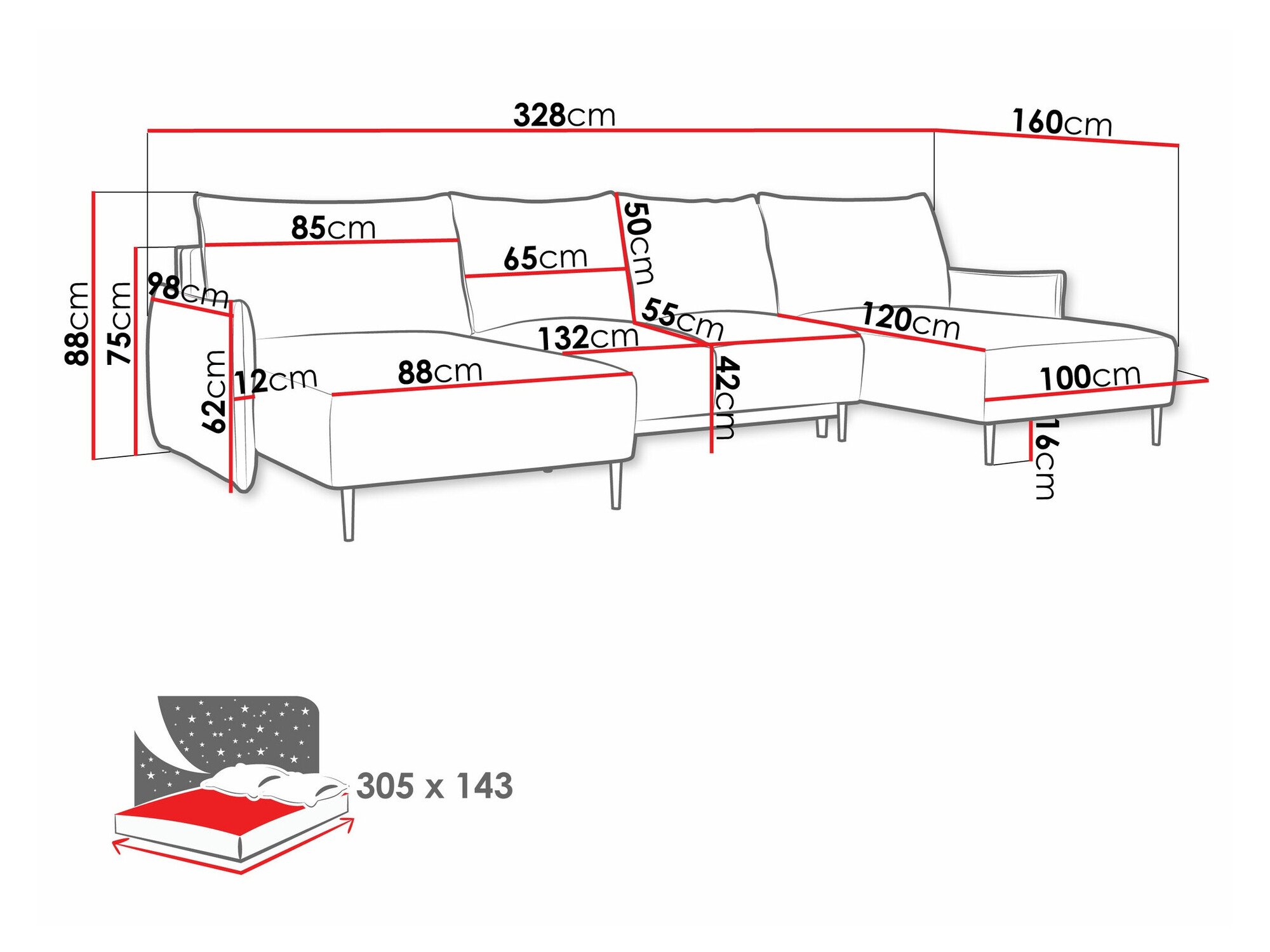 Canapé d'angle Columbus 223 (Velo 626)