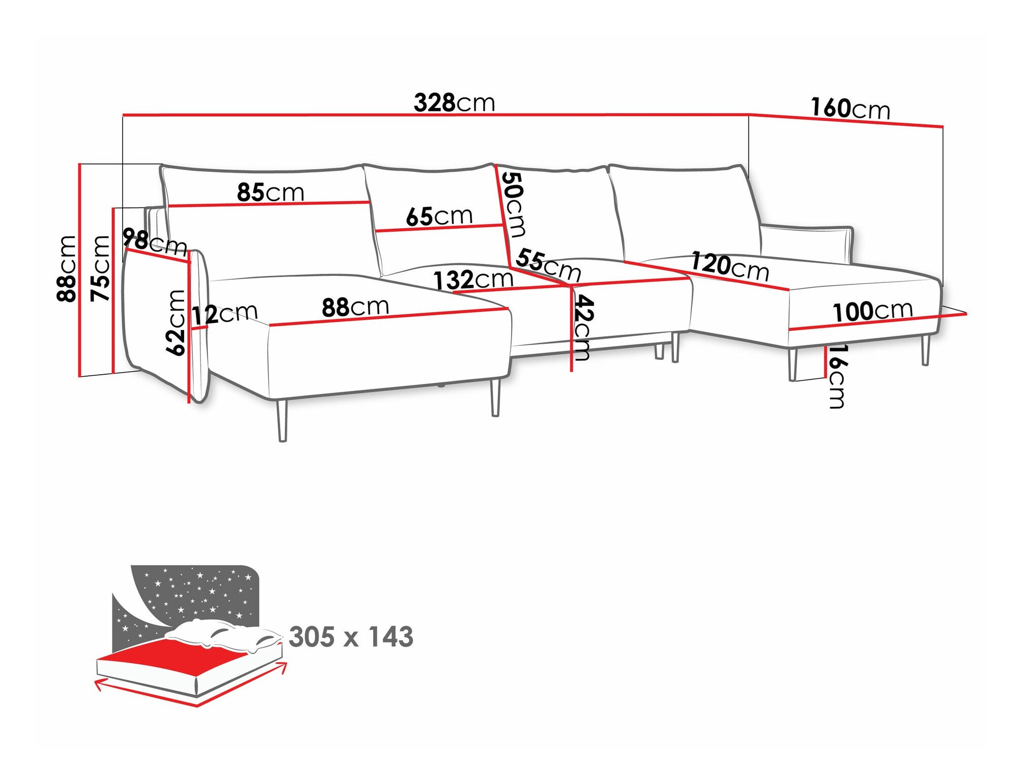 Canapé d'angle Columbus 223 (Velo 636)