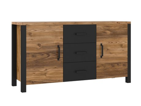 Commode Tornua 103 (Épicéa foncé + Noir mat)