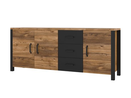 Commode Tornua 106 (Épicéa foncé + Noir mat)