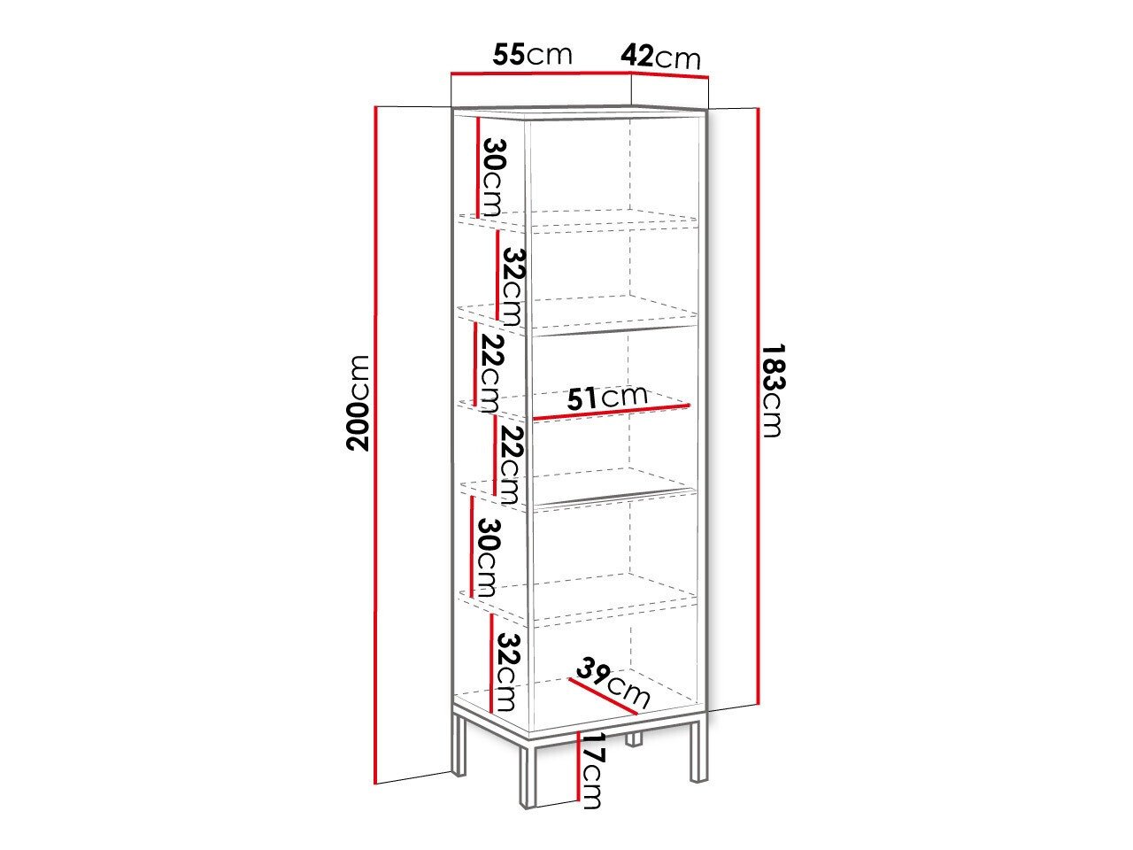 Étagère Levelbu 105 (Blanc + Blanc brillant)
