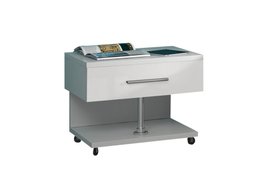 Table de chevet Campus (Blanc + Blanc brillant)