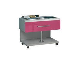 Table de chevet Salmere 103 (Blanc + Rose brillant)