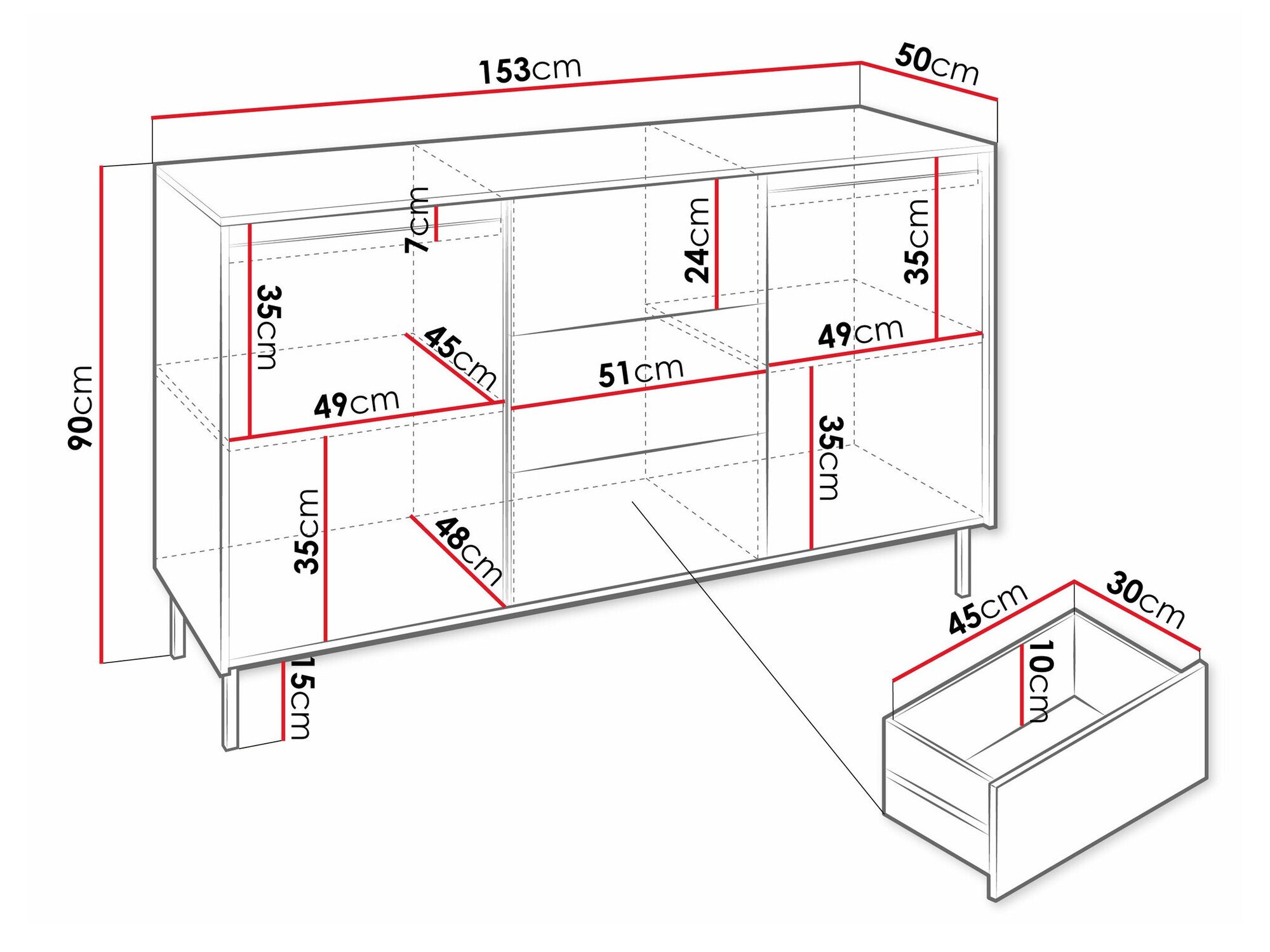 Commode Comfivo Delruva I (Blanc)