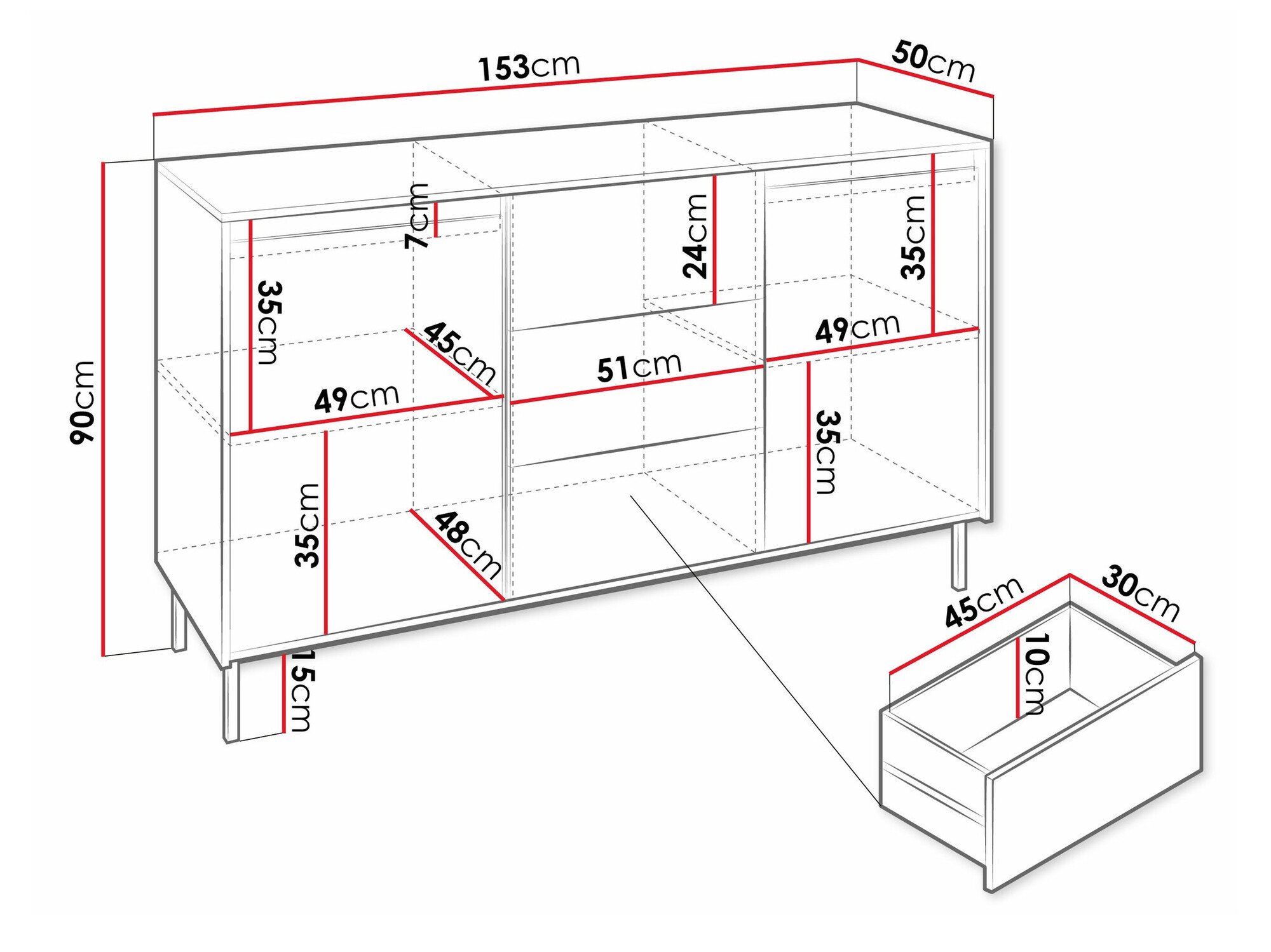 Commode Comfivo Delruva I (Noir)