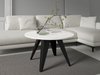 Table basse Oswego 116 (Noir + Marbre blanc)