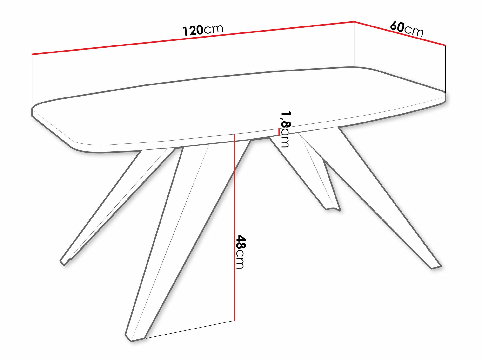 Table basse Oswego 117 (Noir + Chêne lancelot)