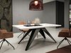 Table Oswego 113 (Noir + Marbre blanc)