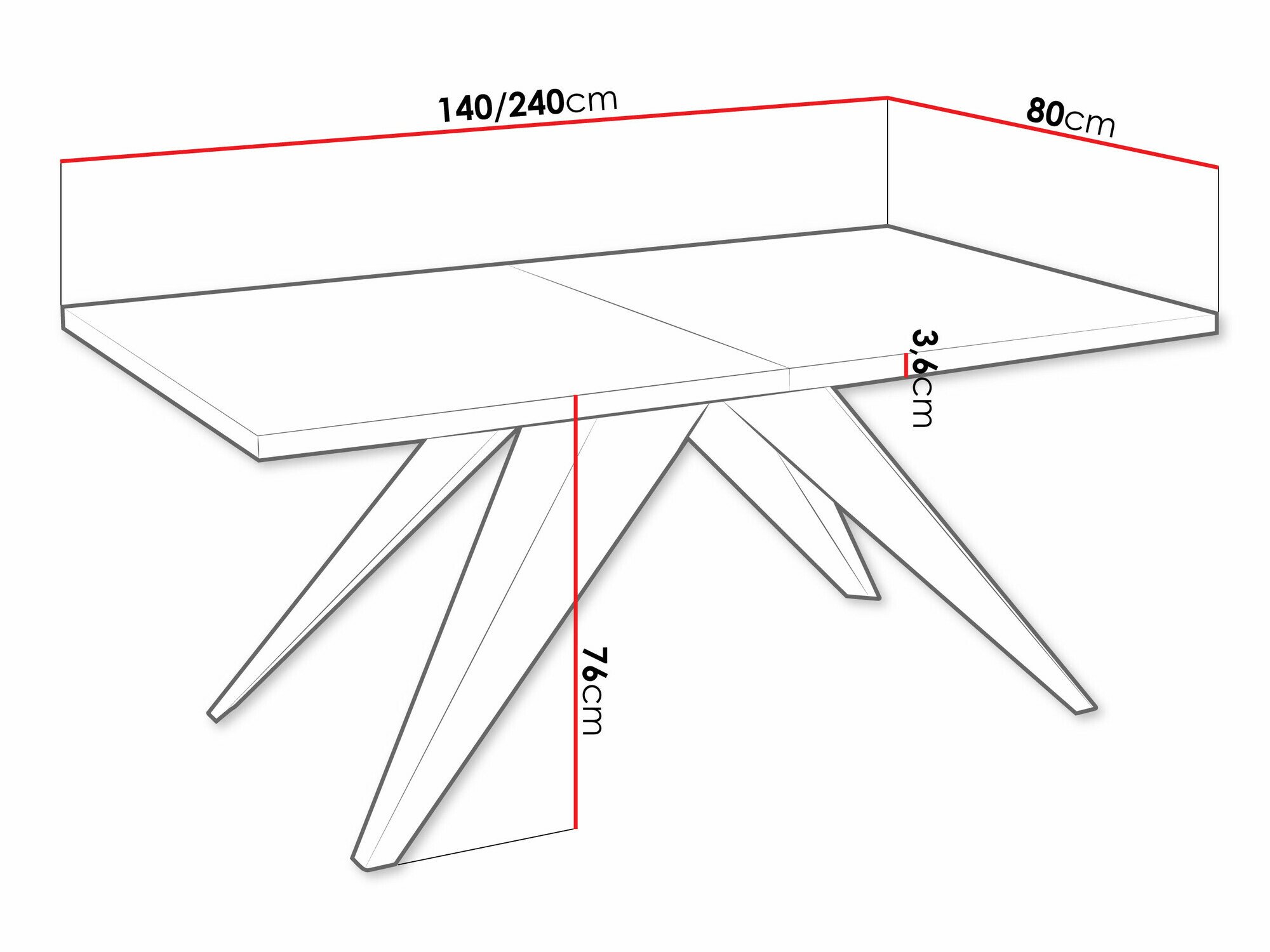 Table Oswego 113 (Noir + Marbre blanc)
