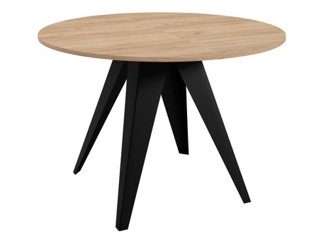 Table Oswego 114 (Noir + Chêne doré artisanal)