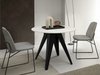 Table Oswego 114 (Noir + Marbre blanc)
