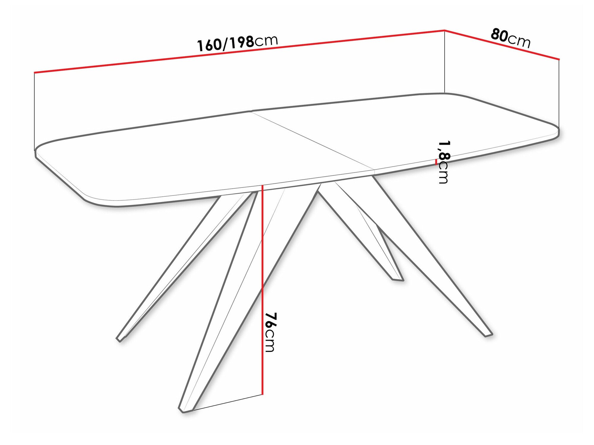 Table Oswego 115 (Noir + Chêne doré artisanal)