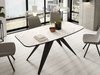 Table Oswego 115 (Noir + Marbre blanc)