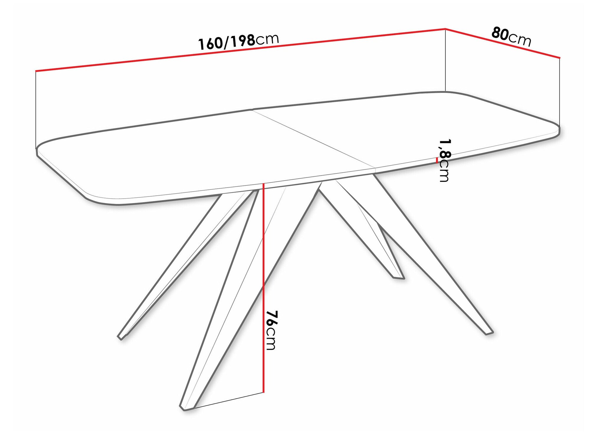 Table Oswego 115 (Noir)