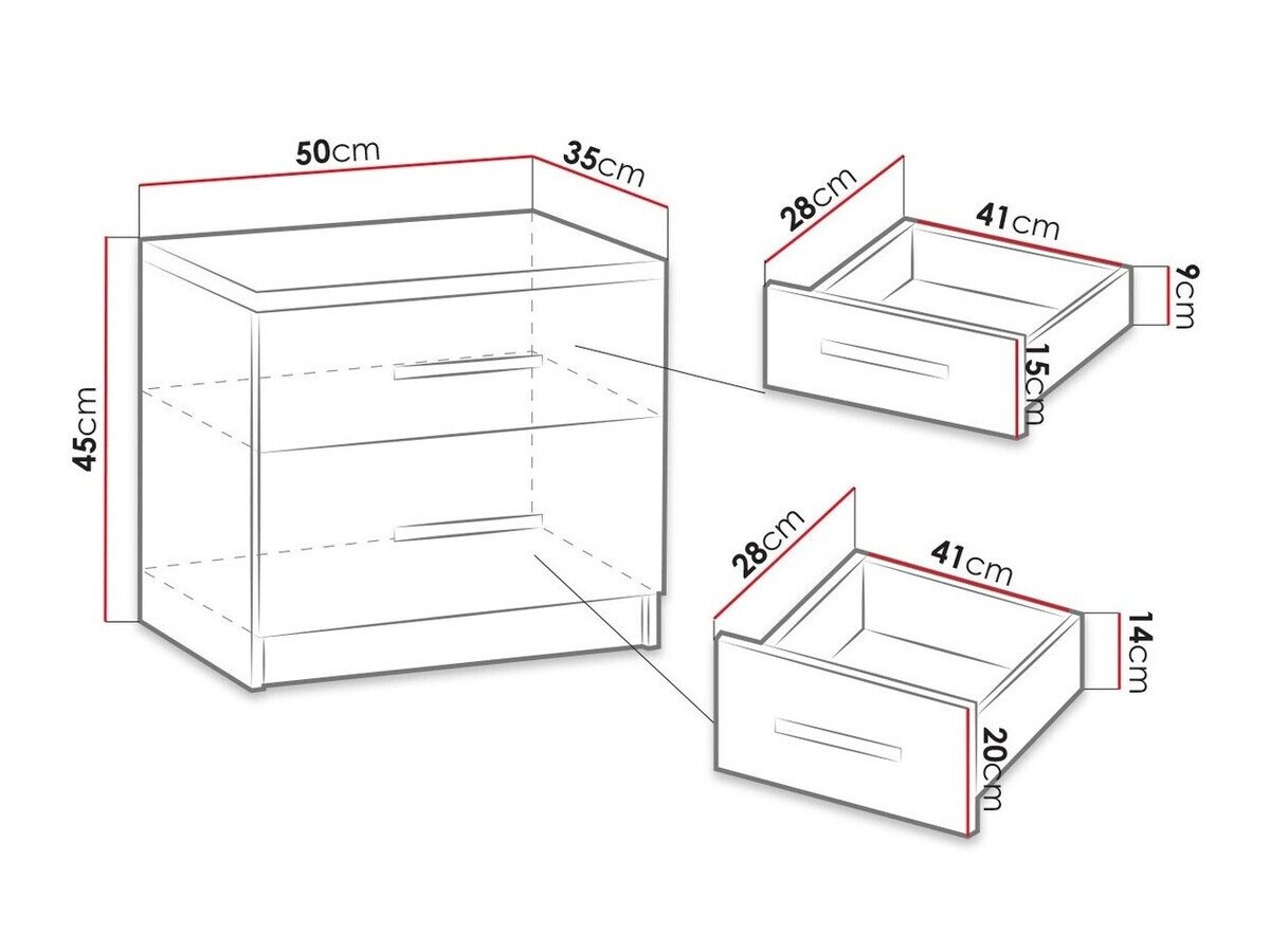 Table de chevet Catromi 103 (Chêne du Monastery)