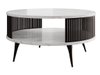 Table basse Sordore 100 (Noir + Marbre blanc)