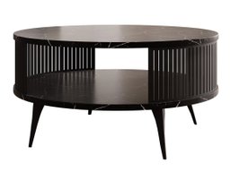 Table basse Sordore 100 (Noir + Marbre noir)