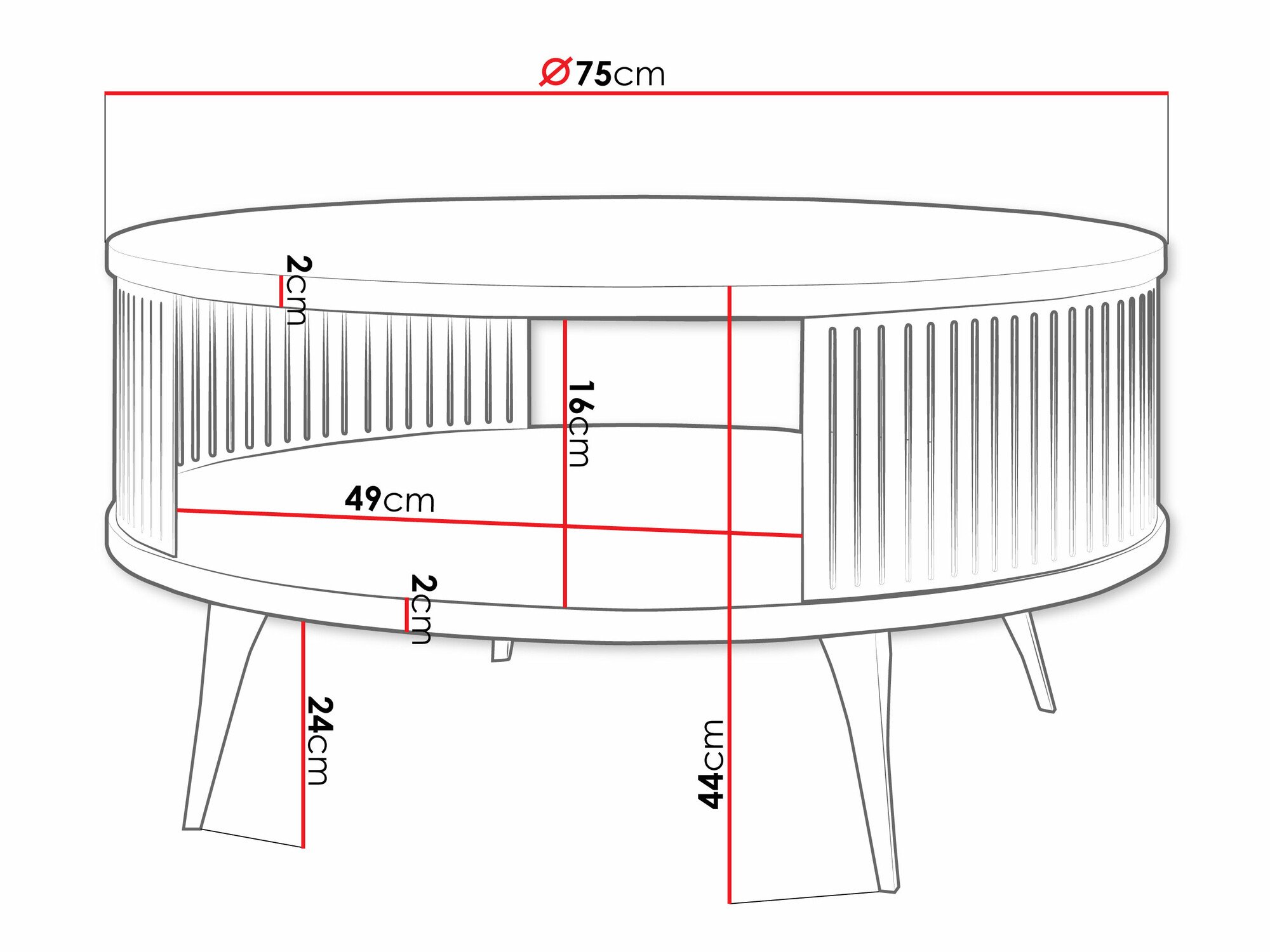 Table basse Vitum I (Doré + Marbre noir)