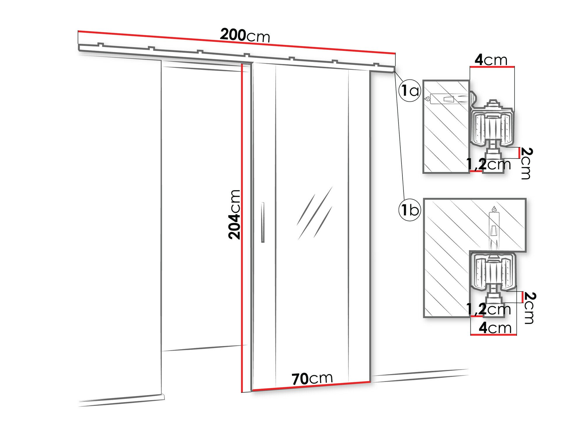 Porte coulissante Hartford 486 (Chêne doré artisanal)