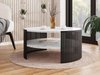 Table basse Civer (Noir + Marbre blanc)