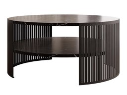 Table basse Civer (Noir + Marbre noir)