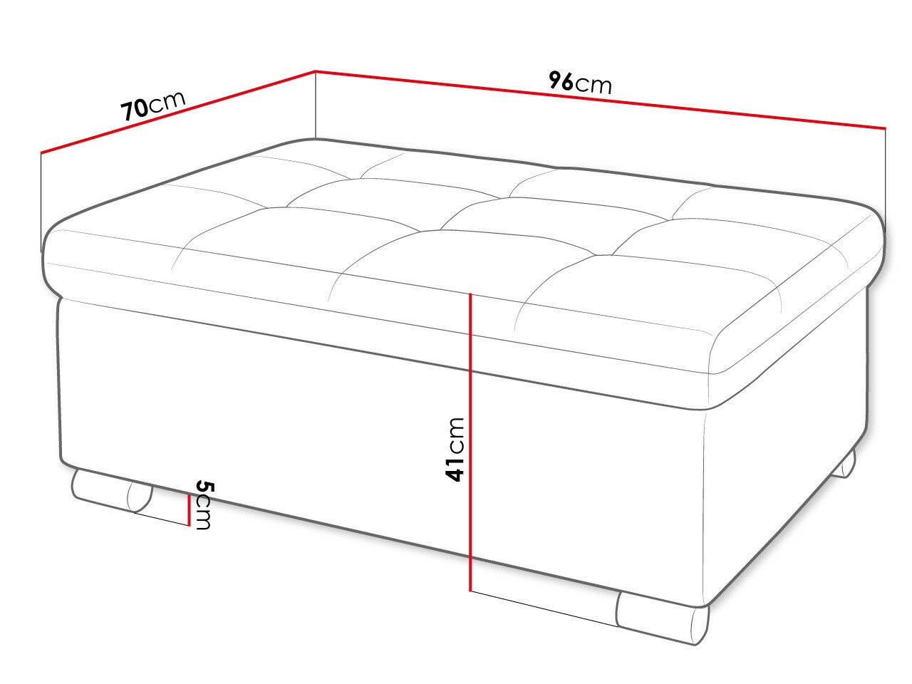 Banc rembourré Comfivo Gemma I (Velo 622)