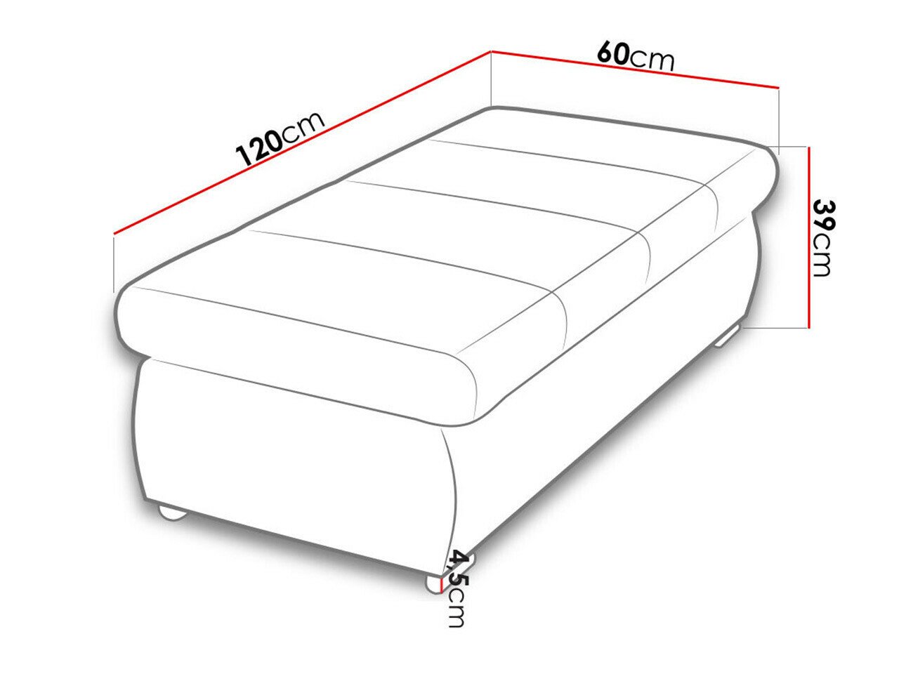 Banc rembourré Comfivo Olivetum I (Uttario Velvet 2979)