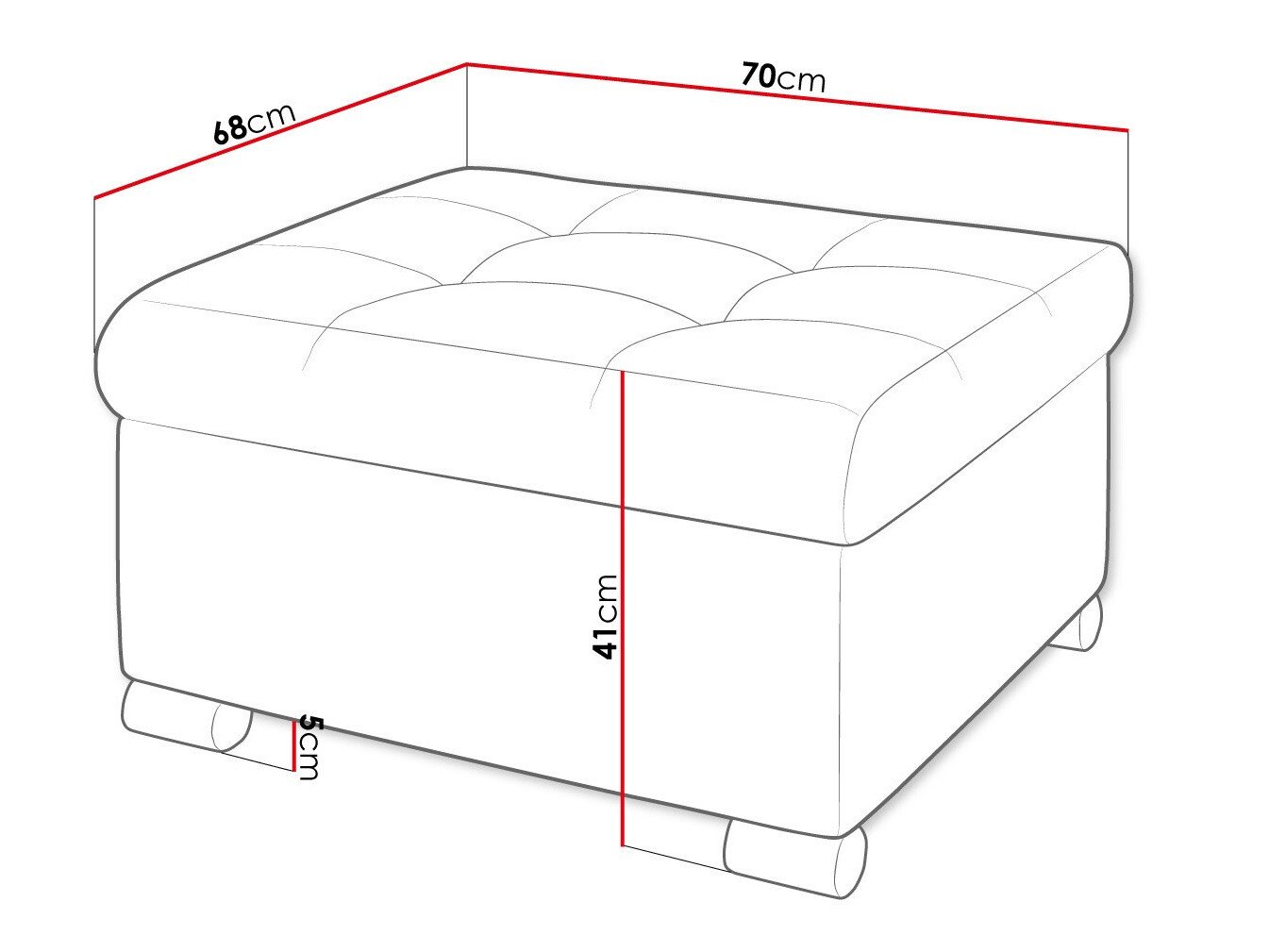 Pouf Comfivo Gemma (Velo 622)