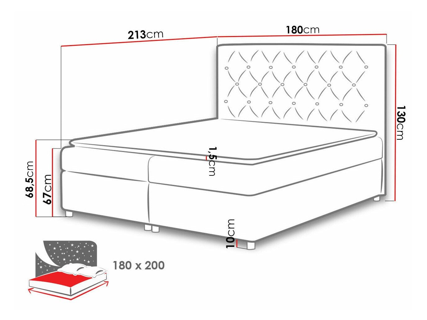 Lit boxspring Domus (Primo 8809)