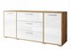 Commode Sarasota 174 (Chêne wotan + Blanc brillant)