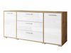 Commode Sarasota 174 (Chêne wotan + Blanc brillant)