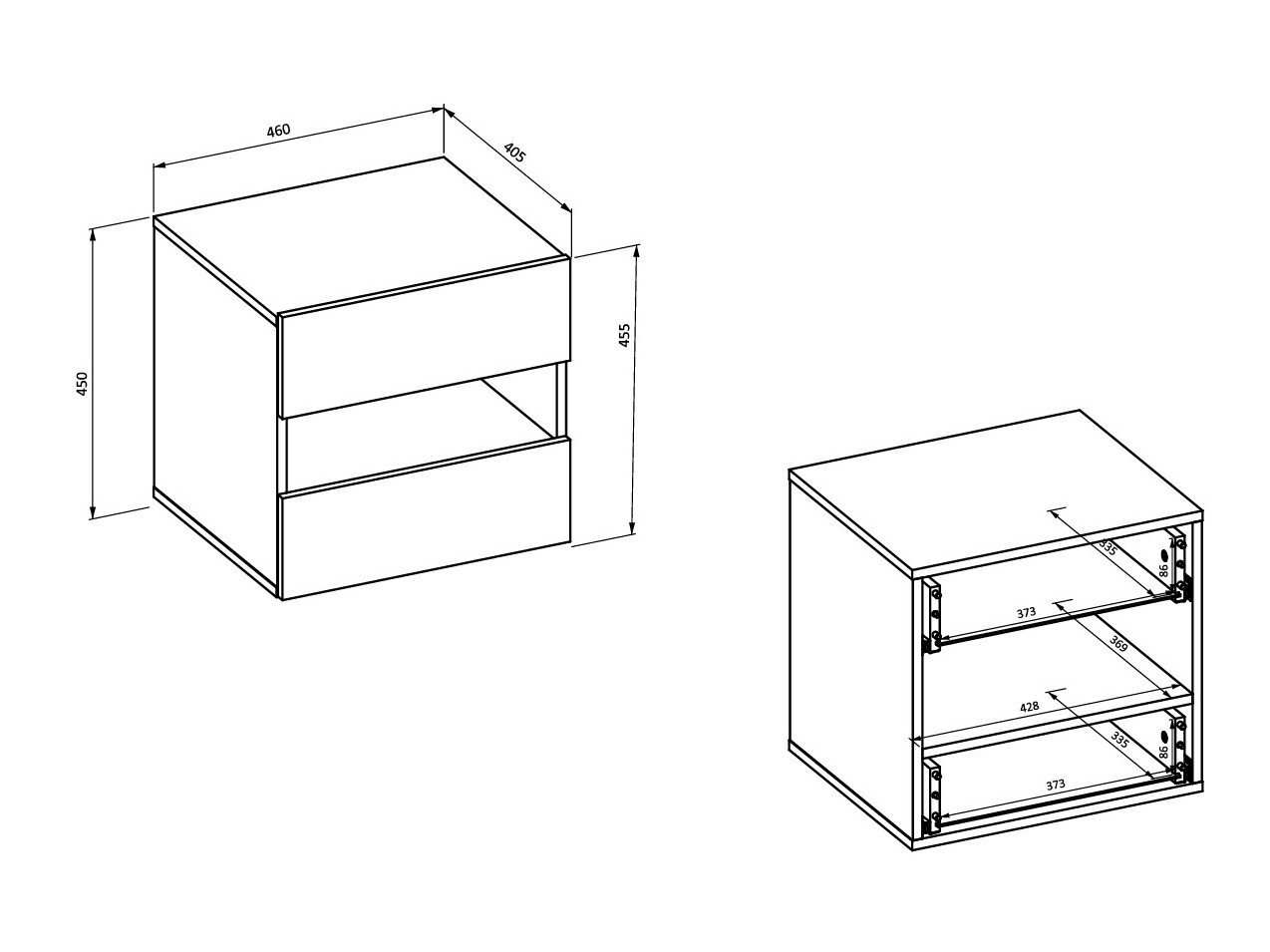 Table de chevet Vosalo 100