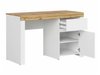 Bureau Sonsoru 130 (Blanc + Blanc brillant + Chêne wotan)