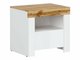 Table de chevet Sonsoru 113 (Blanc + Blanc brillant + Chêne wotan)