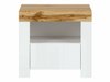 Table de chevet Sonsoru 113 (Blanc + Blanc brillant + Chêne wotan)