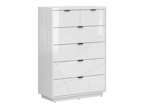 Commode Fivale 119 (Blanc brillant + Blanc)