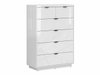 Commode Fivale 119 (Blanc brillant + Blanc)