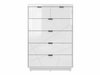 Commode Fivale 119 (Blanc brillant + Blanc)