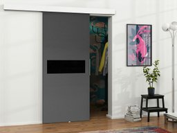 Porte coulissante Dover 133 (Anthracite + Noir)