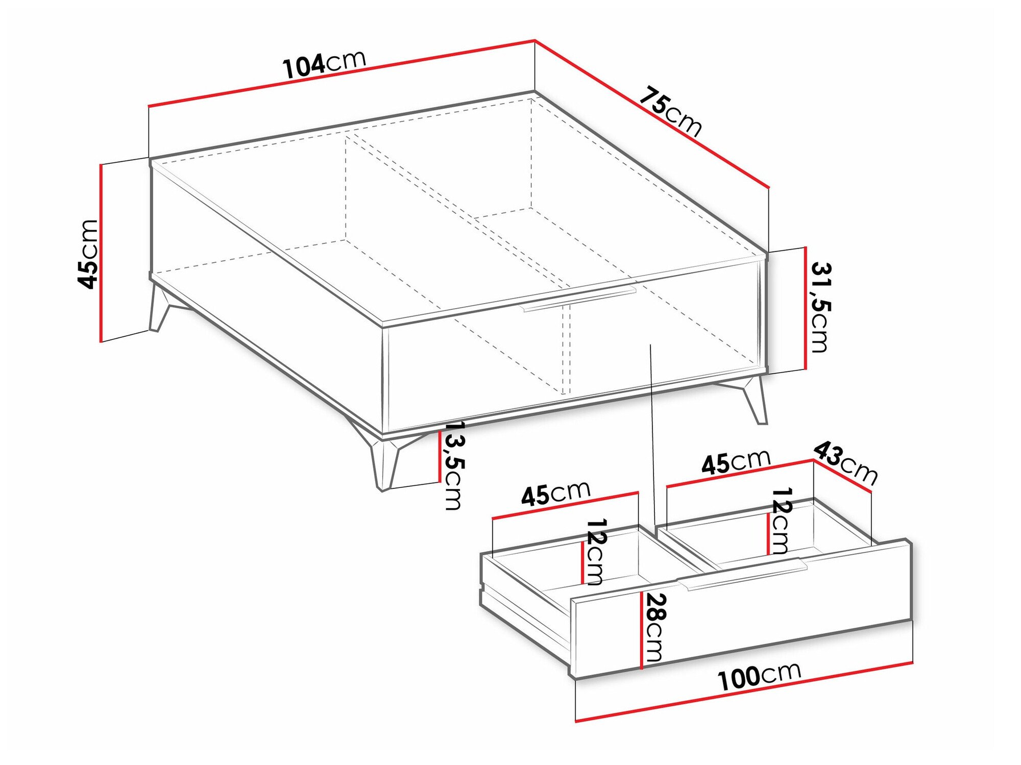 Table basse Comfivo Camlue 101