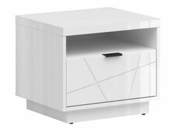 Table de chevet Fivale 115 (Blanc brillant + Blanc)